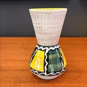 Scheurich West German Mid-Century Hand Painted Art Pottery Vase